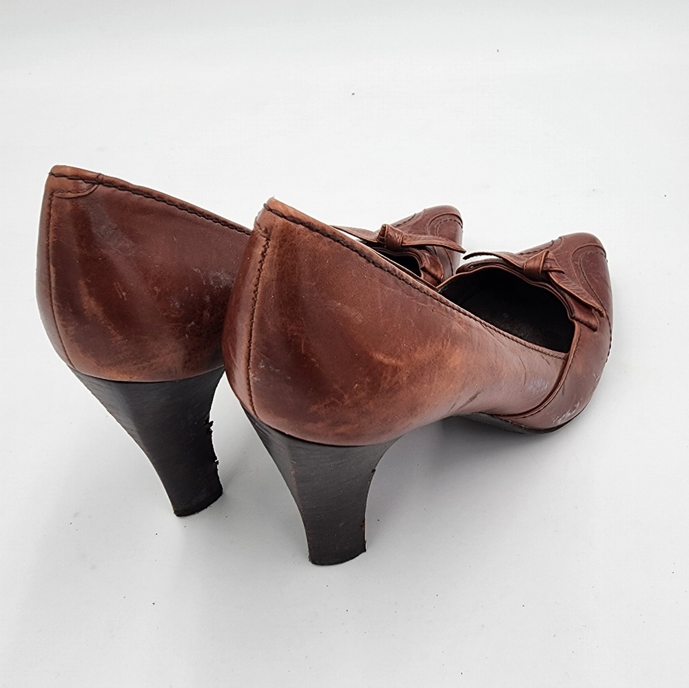 Vintage Enzo Angiolini Brown Rust Heels 6.5 M - Picture 3 of 4